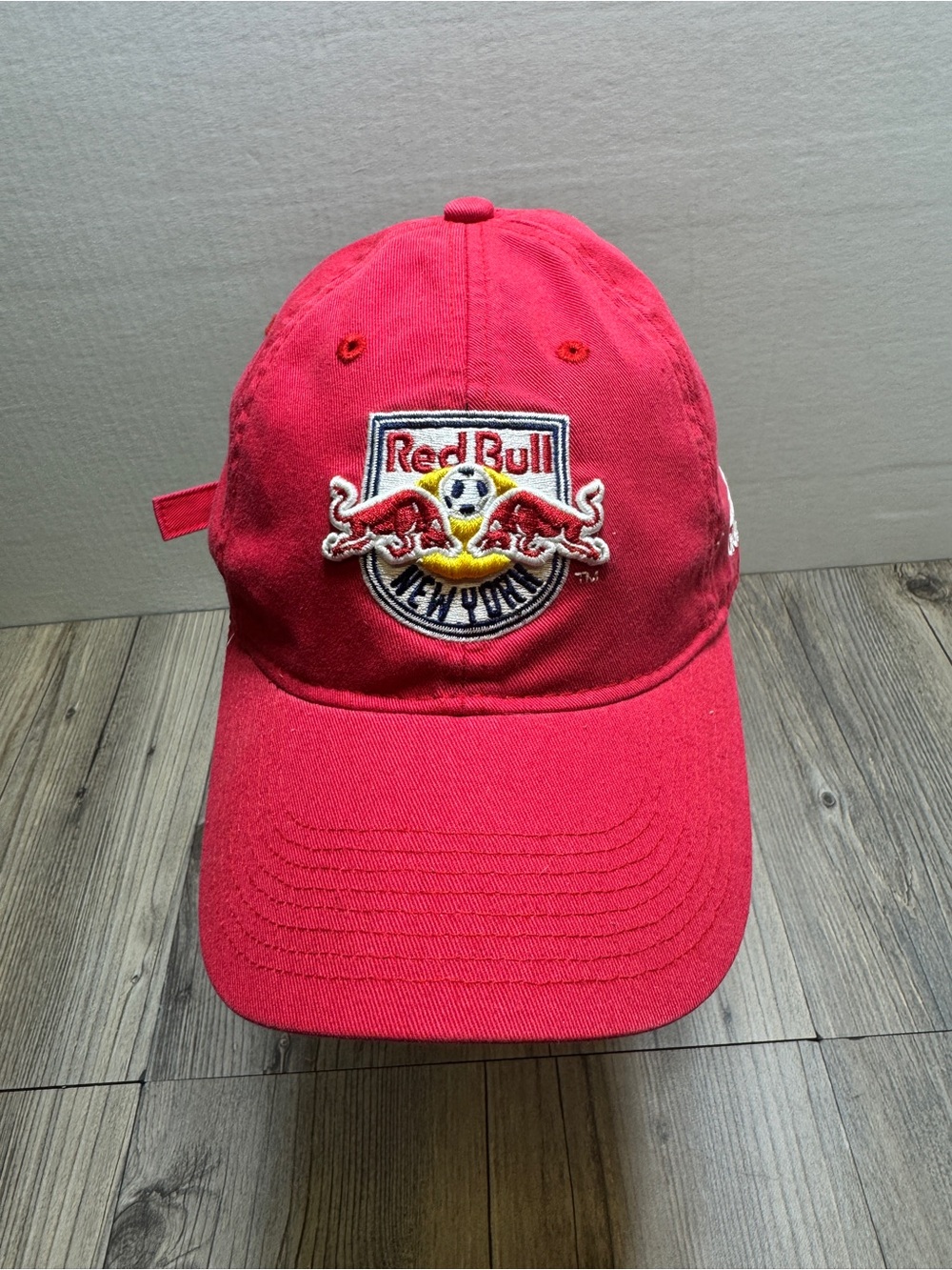 Adidas New York Red Bulls MLS Adjustable Hat Red Soccer Futbol Dad Hat Cap